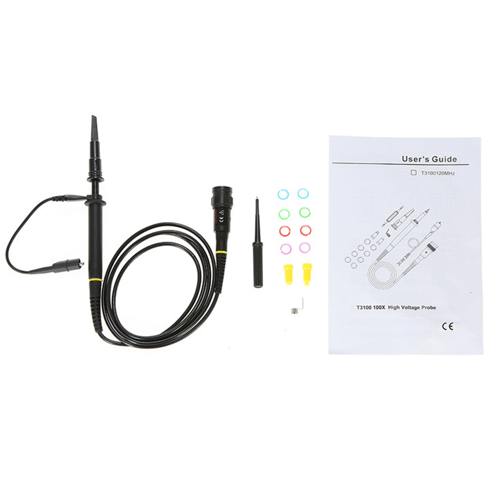 Hantek T3100 100MHz Oscilloscope Probe X100 Passive High Voltage Probe Oscilloscope Accessories Part