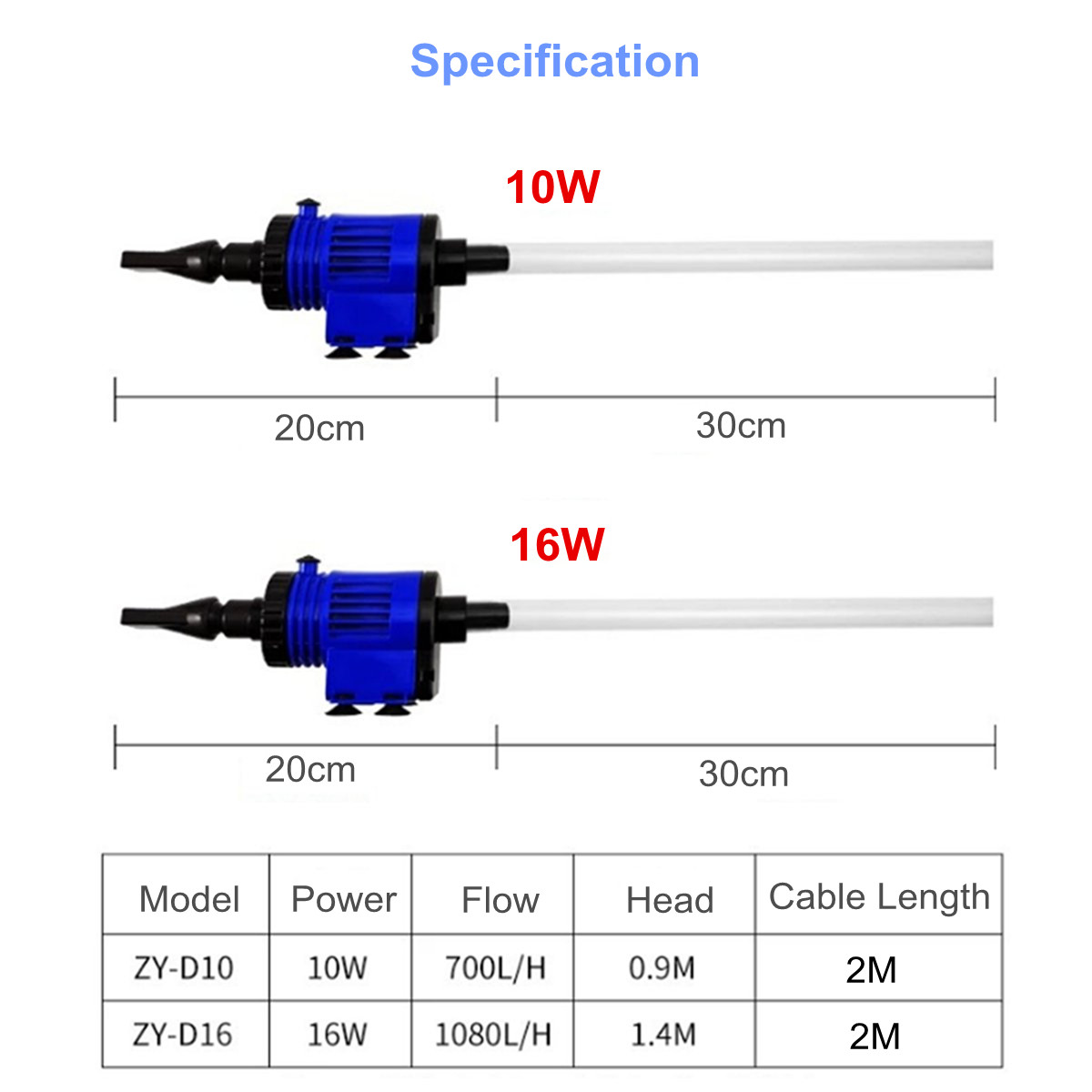 16W Electric Aquarium Vacuum Gravel Cleaner Fish Tank Water Pump