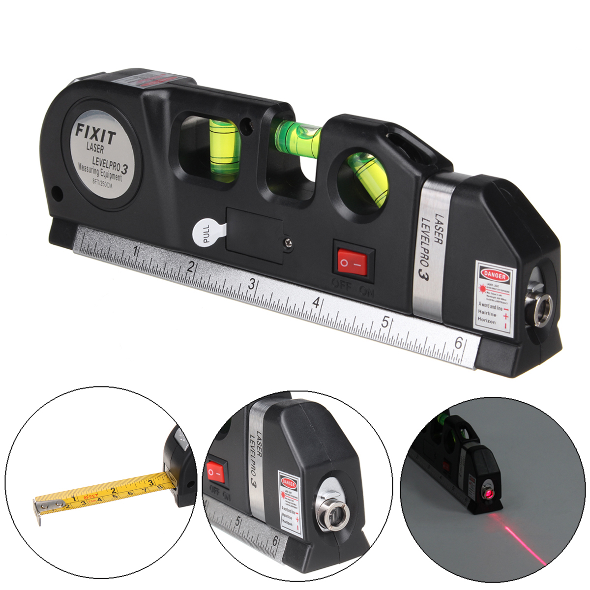 Laser Level Spirit Level Line Lasers Ruler Horizontal Ruler Measure Line Tools Adjusted Standard 