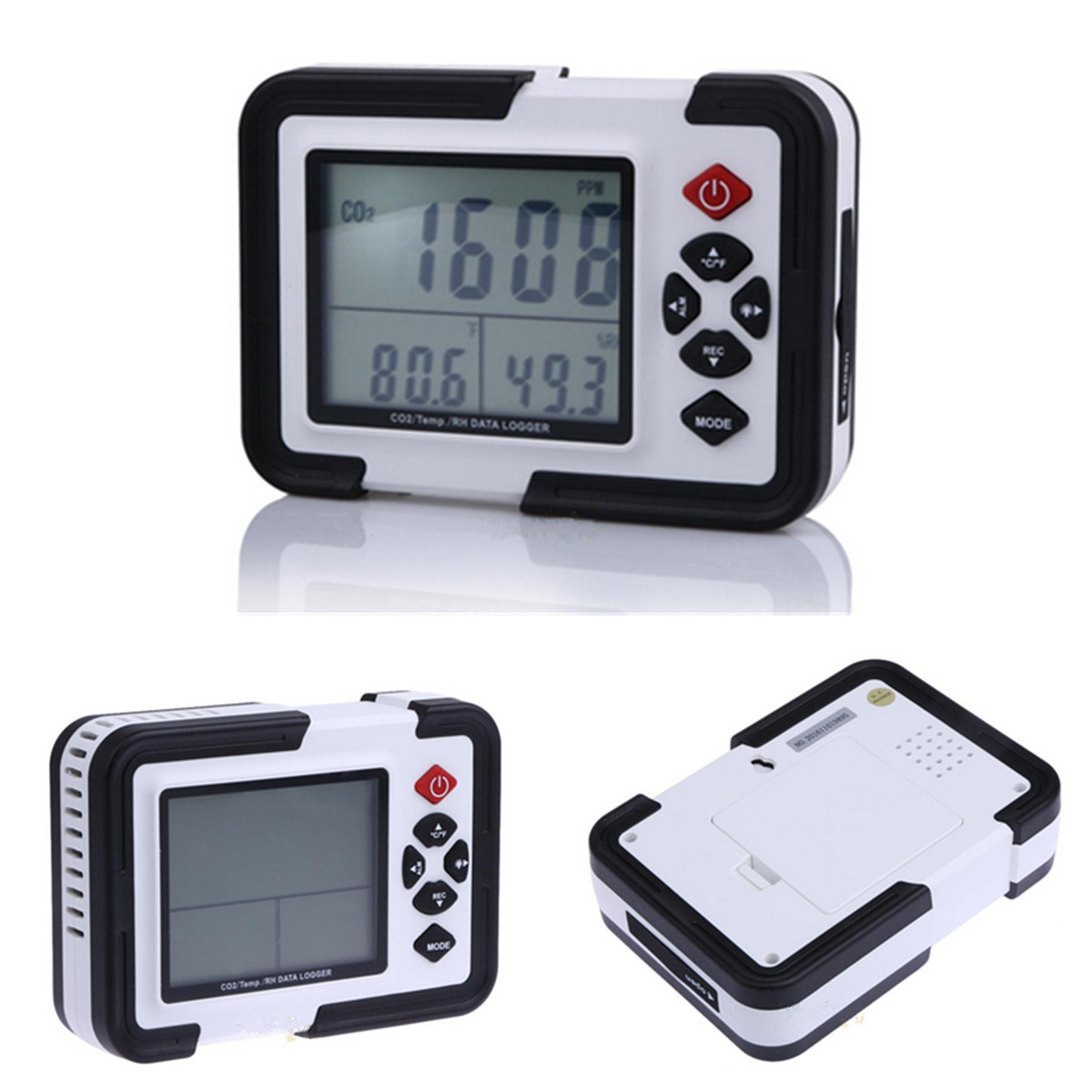 USB Carbon Dioxide CO2 Data Air Temperature Logger Humidity Meter Monitor LCD