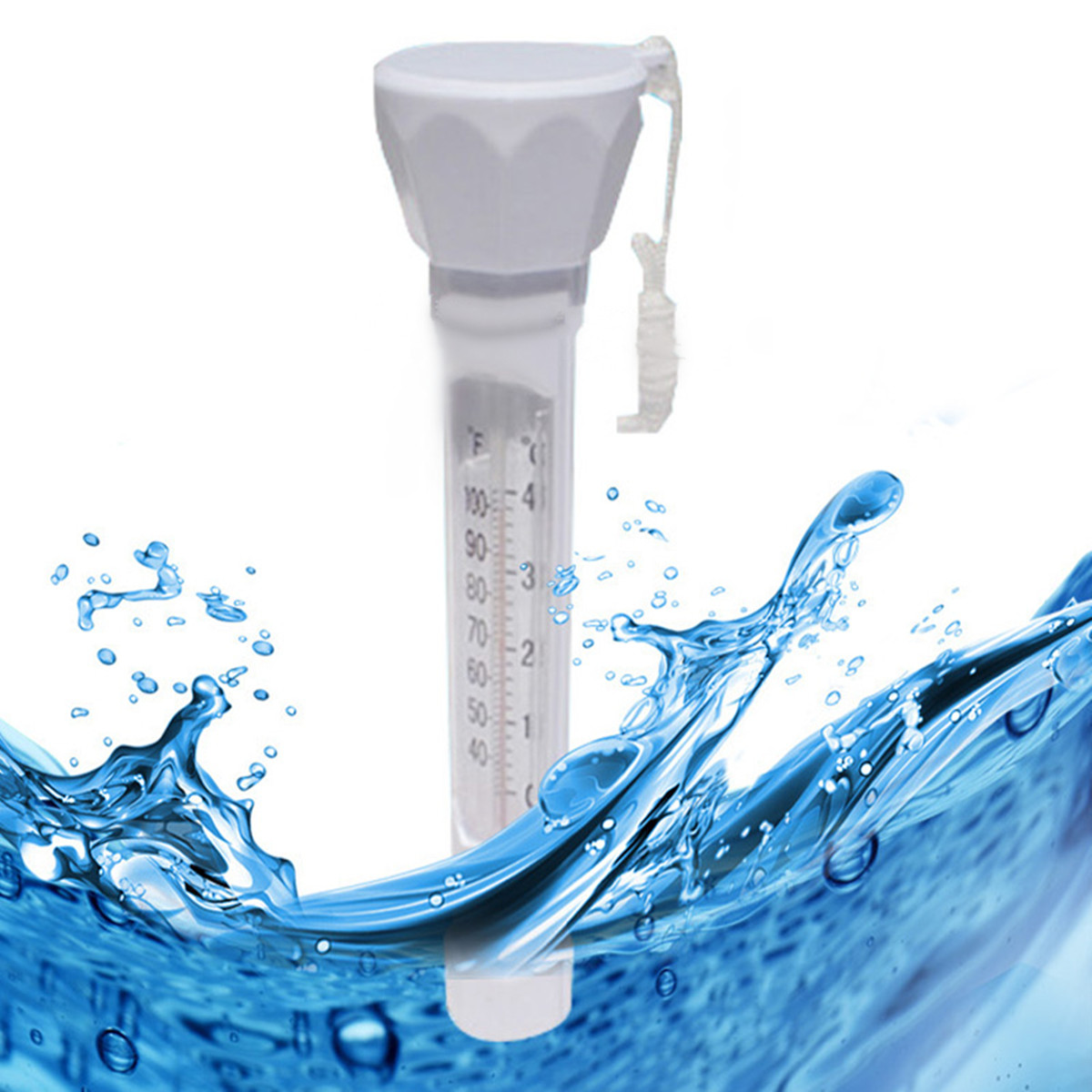 White Floating Water Swimming Pool Bath Spa Hot Tub Temperature Thermometer ??/?H