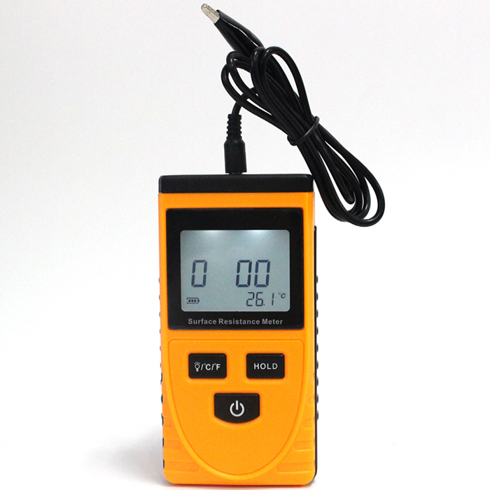 GM3110 Portable LCD Surface Resistance Meter Earth Resistance Meter with Data Holding Function 