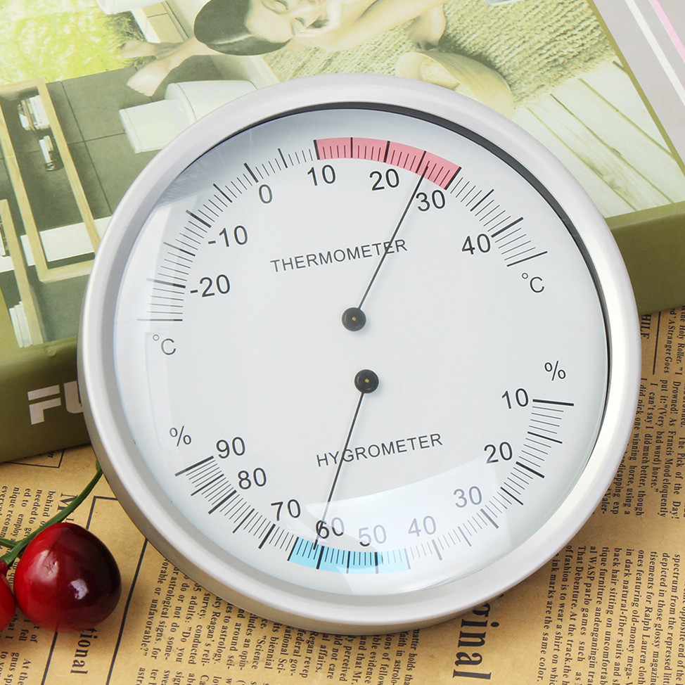 Two In One Wall Hanging Barometer Weather Thermometer Hygrometer Home 132mm