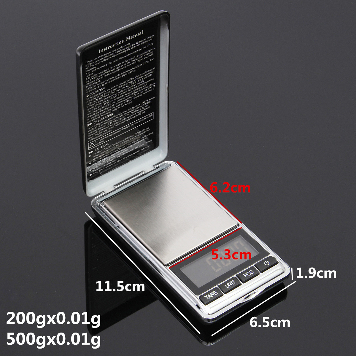 DANIU Electronic Pocket Mini Digital Gold Jewelry Weighing Scale Balance 0.01 200g/500g