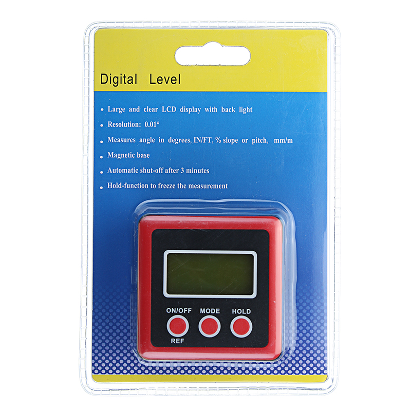 4 x 90?? Digital Bevel Box Gauge Angle Finder Protractor Waterproof LCD Green Backlight Display