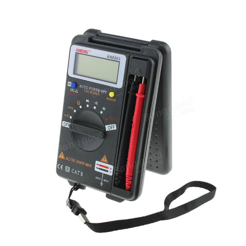 4000 Counts True RMS Mini Digital Multimeter Voltage Resistance Frequency