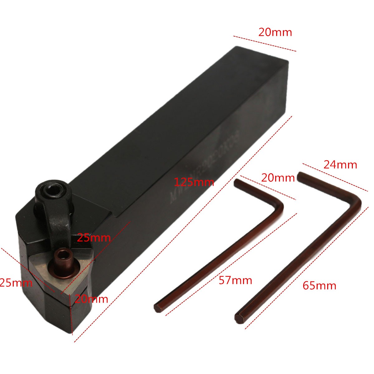 MWLNR2020K08 20 x125mm Index External Lathe Turning Tool Holder With 2pcs Wrench MWLNR2020K08 20 x125mm Index External Lathe Turning Tool Holder With 2pcs Wrench