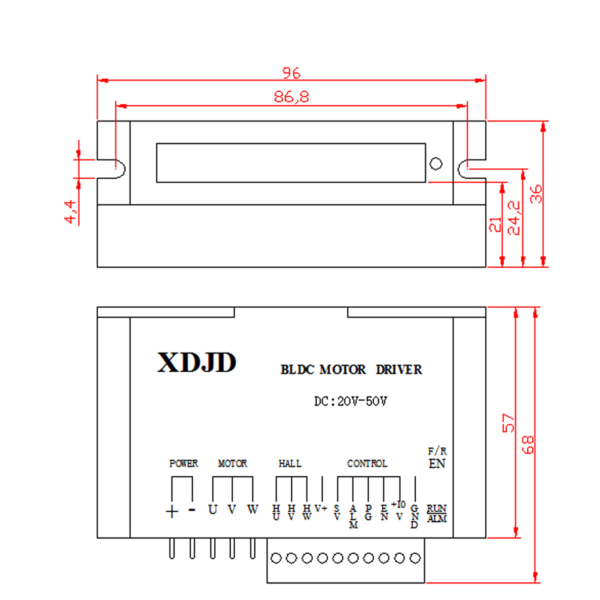 DC 48V 500W ER11 Brushless Spindle Motor Driver Speed Controller For CNC Machine DC 48V 500W ER11 Brushless Spindle Motor Driver Speed Controller For CNC Machine