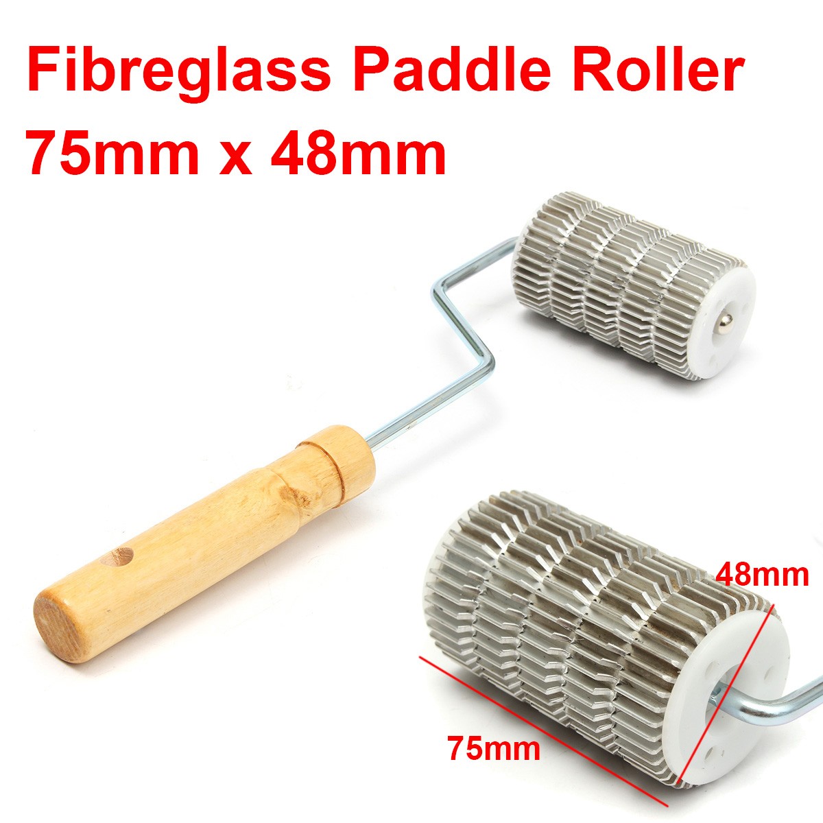 Fiber Glass Bubble Burster Paddle Roller 75mm x 48mm