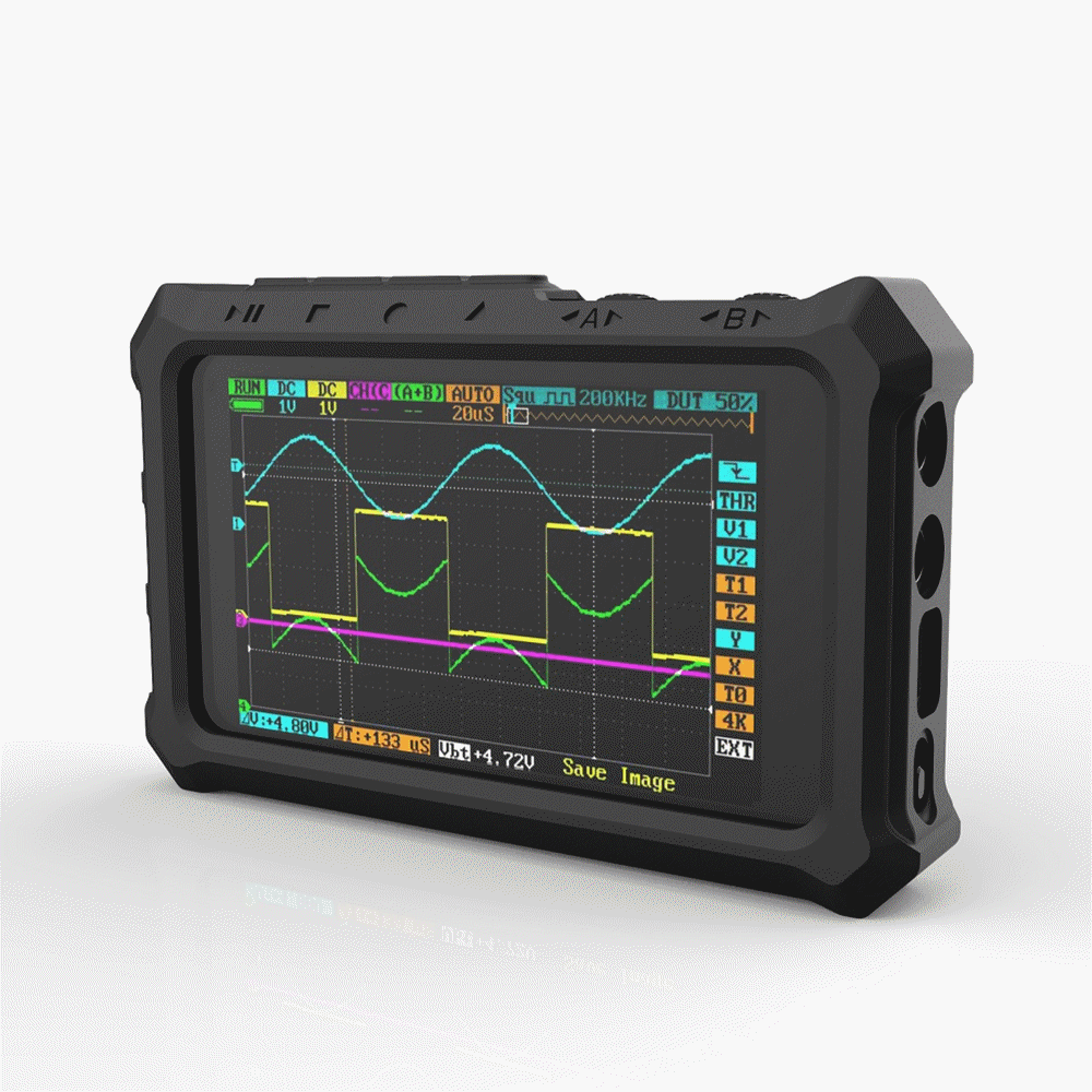 MINI DS213 Digital Storage Oscilloscope Portable 15MHz Bandwidth 100MSa/s Sampling Rate 2 Analog Channels+2 Digital Channels 3 Inch Screen