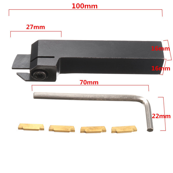 MGEHR 1616-2 16*16*100mm Lathe Turning Tool Holder With 4pcs MGMN200 Insert MGEHR 1616-2 16*16*100mm Lathe Turning Tool Holder With 4pcs MGMN200 Insert