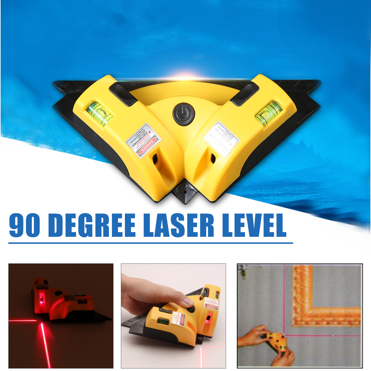 Right Angle 90 Degree Vertical Horizontal Laser Line Projection Square Level
