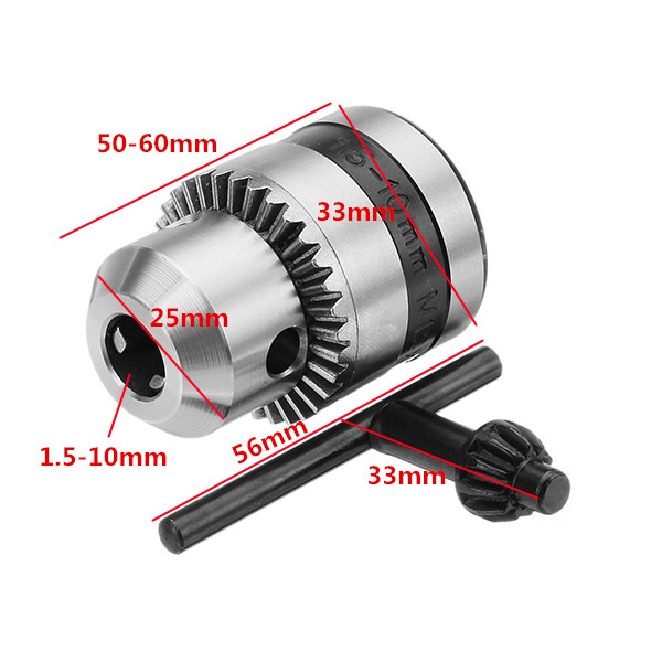 SAN OU 1.5-10mm Metal Stable Keyed Drill Chuck Convertor M12x1.25 Thread Chuck Adapter