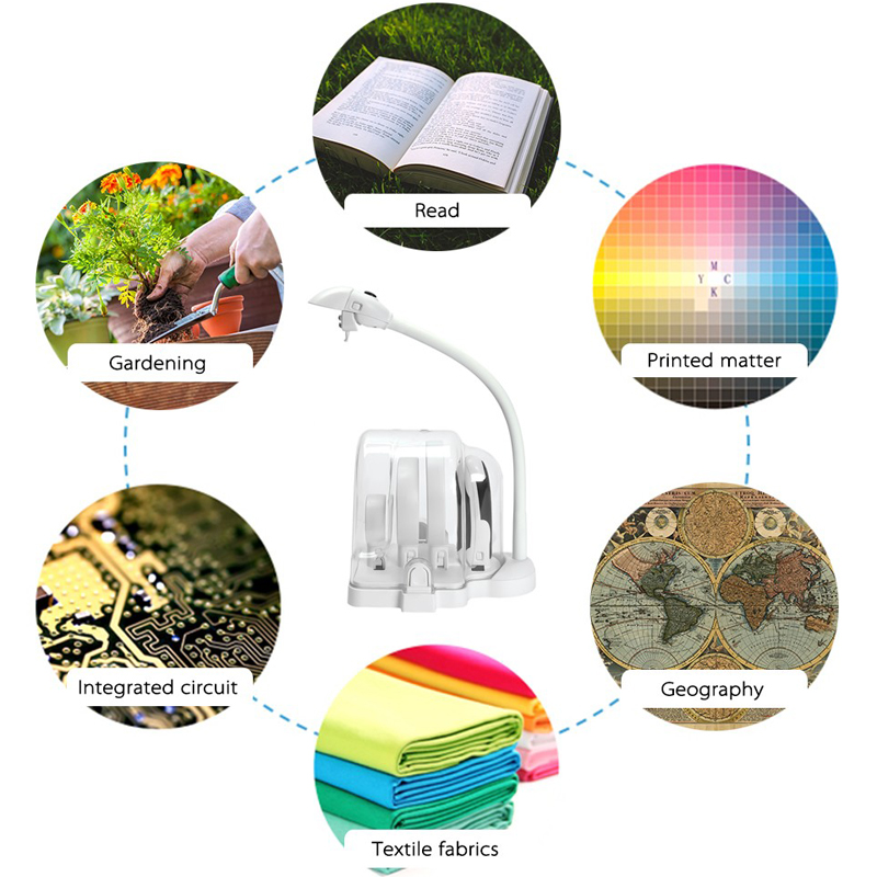 Multi-functional 3 Lens 2.5X 5X 16X Desktop Welding LED Magnifier Table Lamp Loupe Soldering Repair Magnifying Tool with 6 LED Light