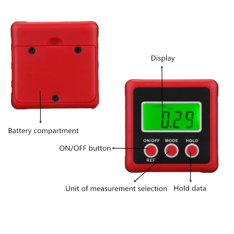 Digital Protractor Angle Finder Digital Protractor Inclinometer Spirit Level Ruler 