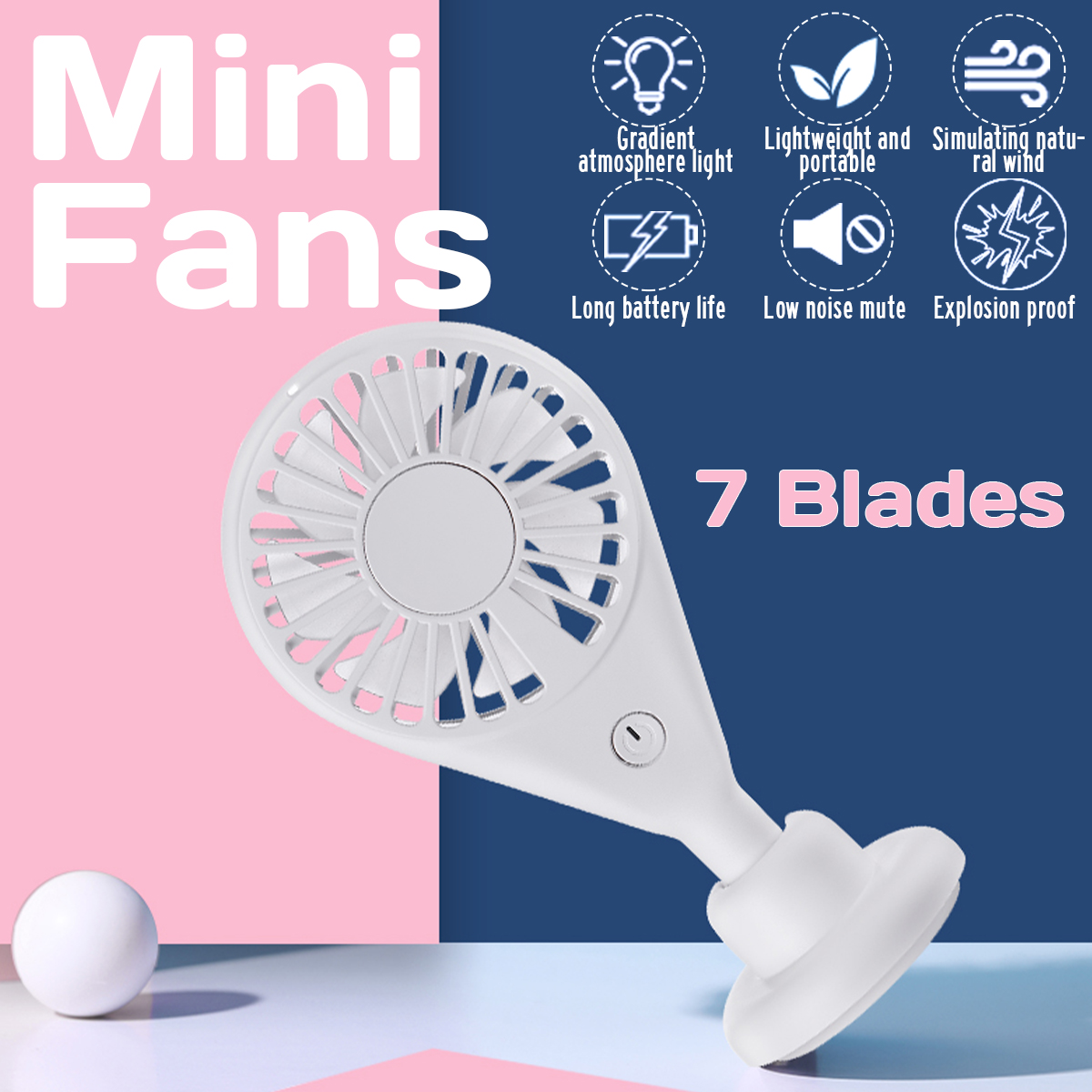Portable Cooling Fan USB Small Fan Mini Handheld Fan