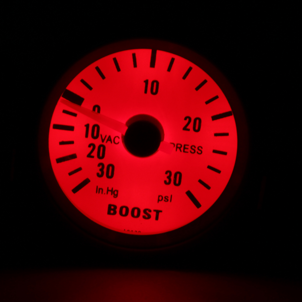 2 inch 52mm Universal Car Red LED Pressure Turbo Boost Gauge Meter 30 Psi with Hose