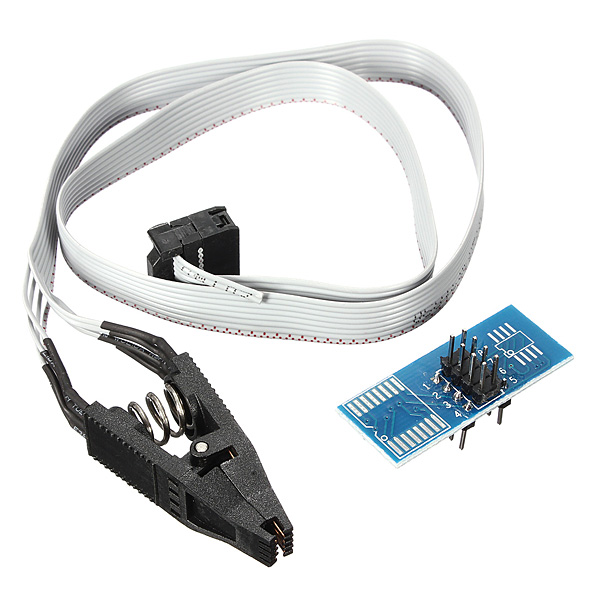 SOP8 SOIC8 Test Clip Module With Cable For EEPROM 93CXX / 25CXX / 24CXX In Circuit Programming
