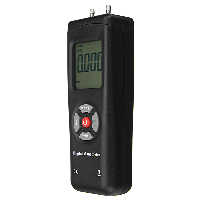 TL-102 LCD Digital Manometer Differential Gauge Air Pressure Meter 10Psi Data Hold 11 Units 