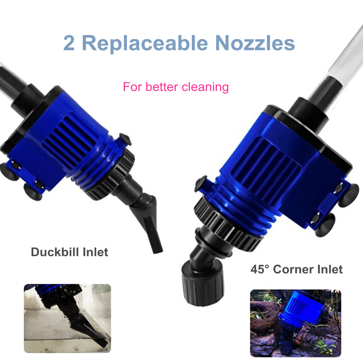 16W Electric Aquarium Vacuum Gravel Cleaner Fish Tank Water Pump