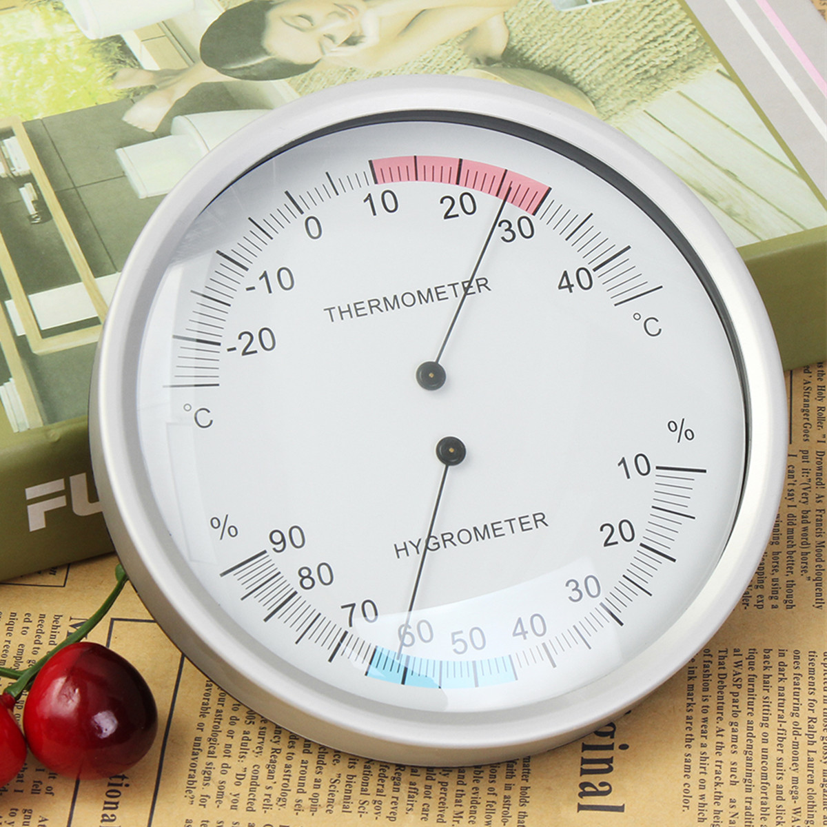 Two In One Wall Hanging Barometer Weather Thermometer Hygrometer Home 132mm
