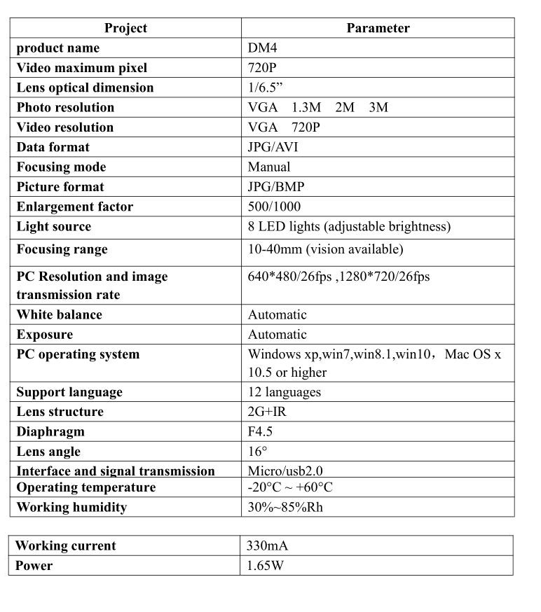 DM4 USB Digital Electronic Microscope 4.3 Inches LCD Display VGA Microscope 1280*720 with 8LED for PCB Motherboard Repairing