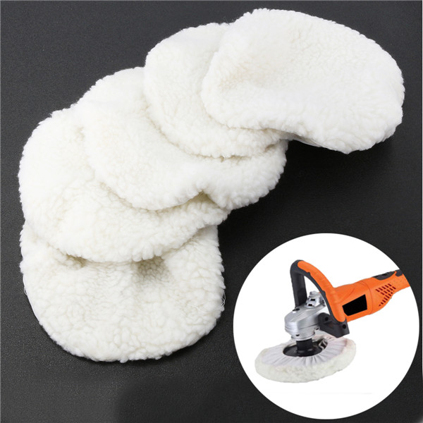 5pcs 210mm Polisher Buffer Pads Set Soft Wool Bonnet Pad With Loop for Polishing Buffing