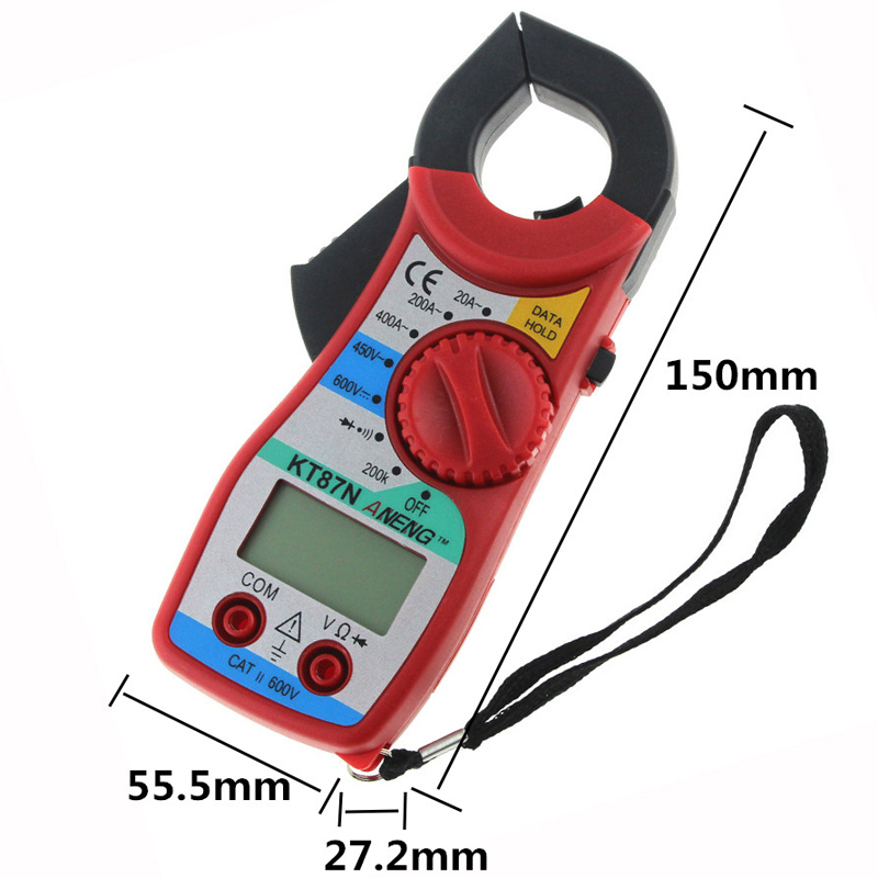 ANENG KT87N Digital Multimeter Clamp Meter Current Clamp Pincers AC/DC Current Voltage Tester