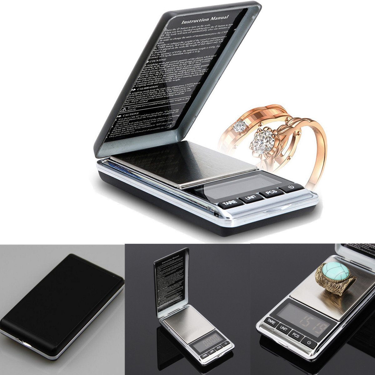 DANIU Electronic Pocket Mini Digital Gold Jewelry Weighing Scale Balance 0.01 200g/500g