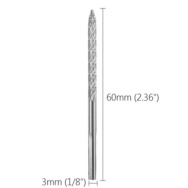 Tire Repair Drill Reamer 3mm Drill Bit 60mm Length High Carbide Cutting Tool