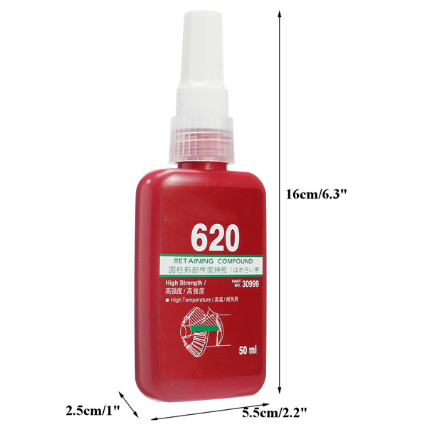 620 Retaining Compound High Temperature 50ml Polyethylene Dimethacrylate Compound