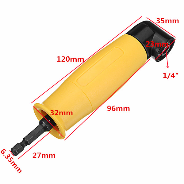 90 Degree Angled Electric Drill Right Angle Driver Reversible Ratchet Screwdriver Adapter