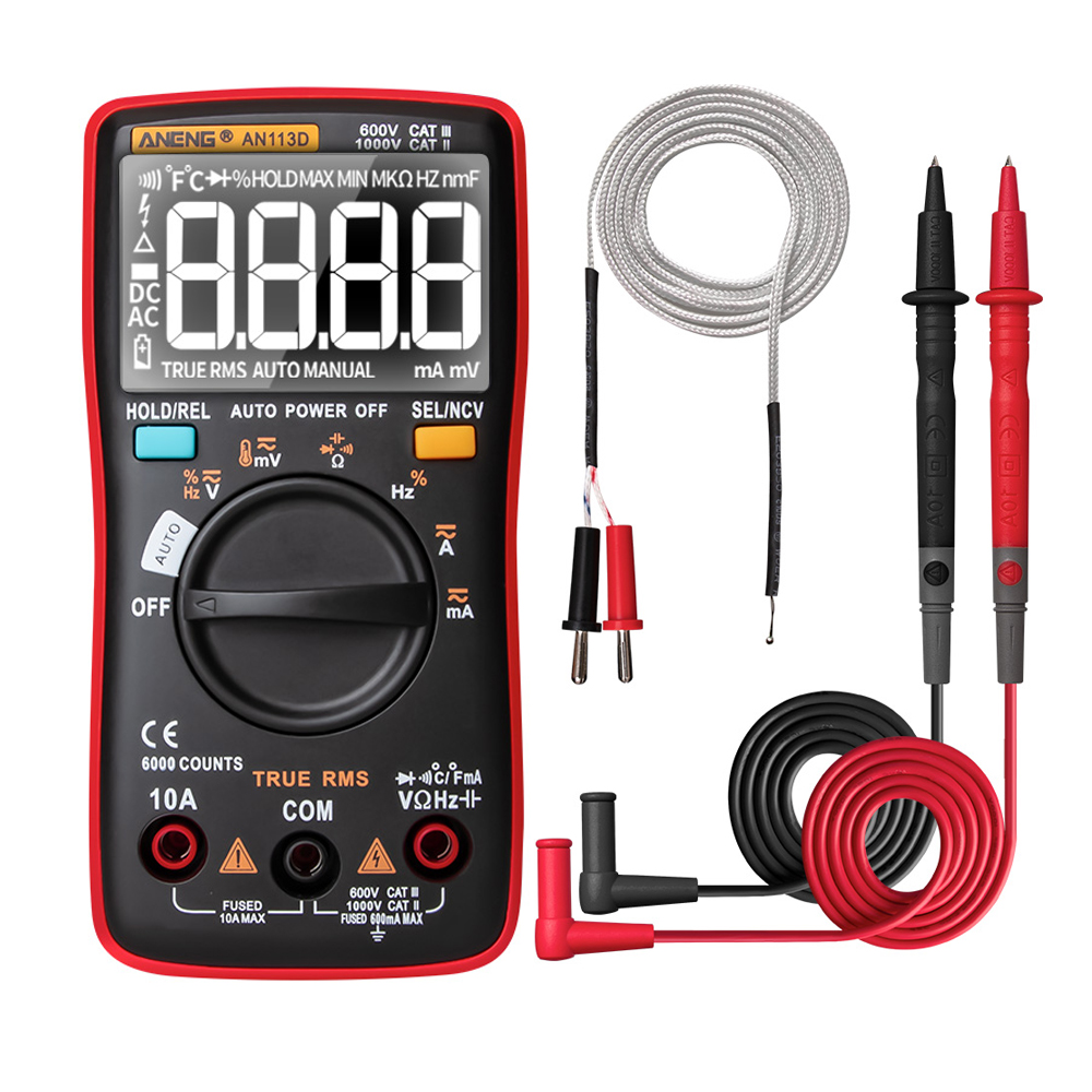 ANENG AN8002 Digital True RMS 6000 Counts Multimeter AC/DC Current Voltage Frequency Resistance Temperature Tester ??/?H