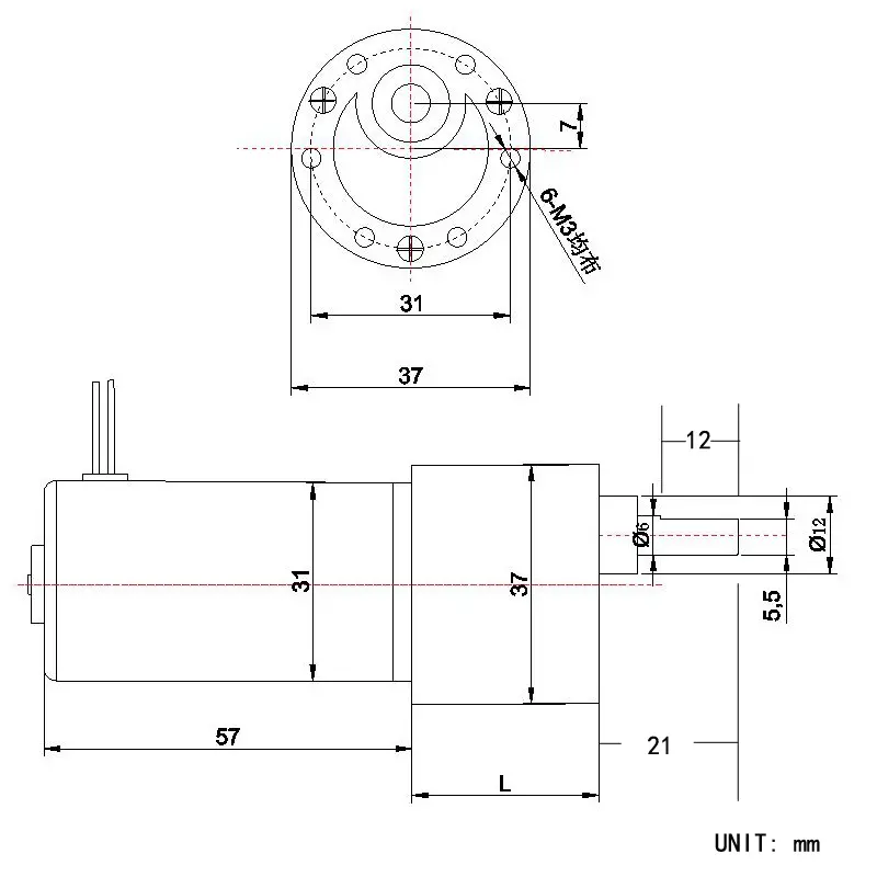 Machifit DC 12V 60/90/140rpm Permanent Magnet Motor Turbular DC Gear Reducer Motor