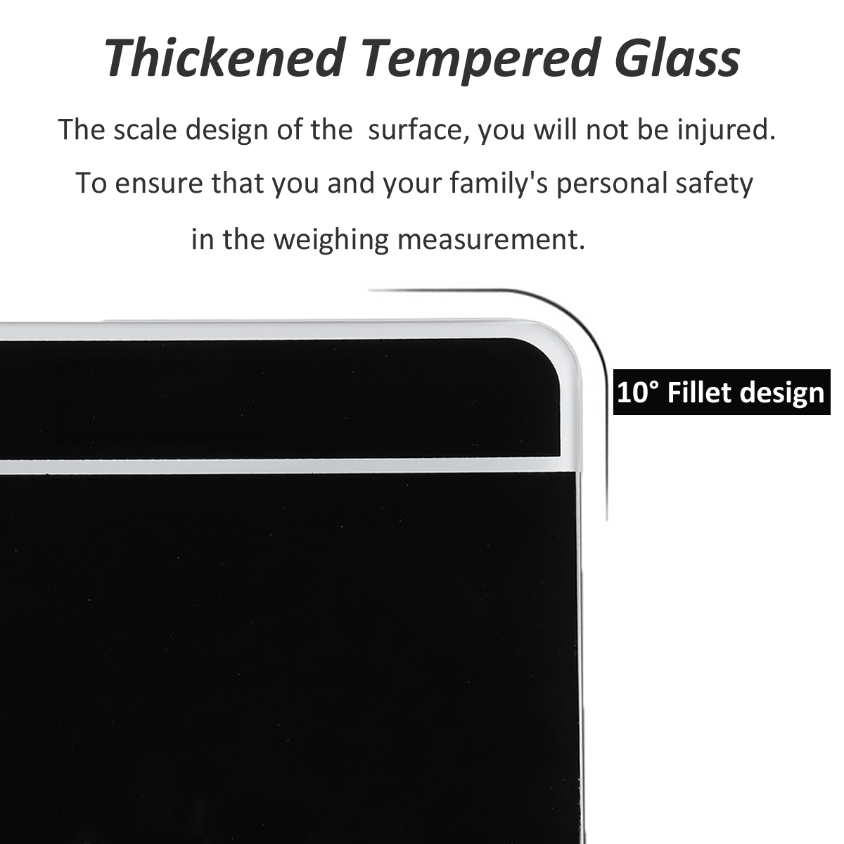 LCD Electronic Digital Tempered Glass 180kg Body Weight Scale
