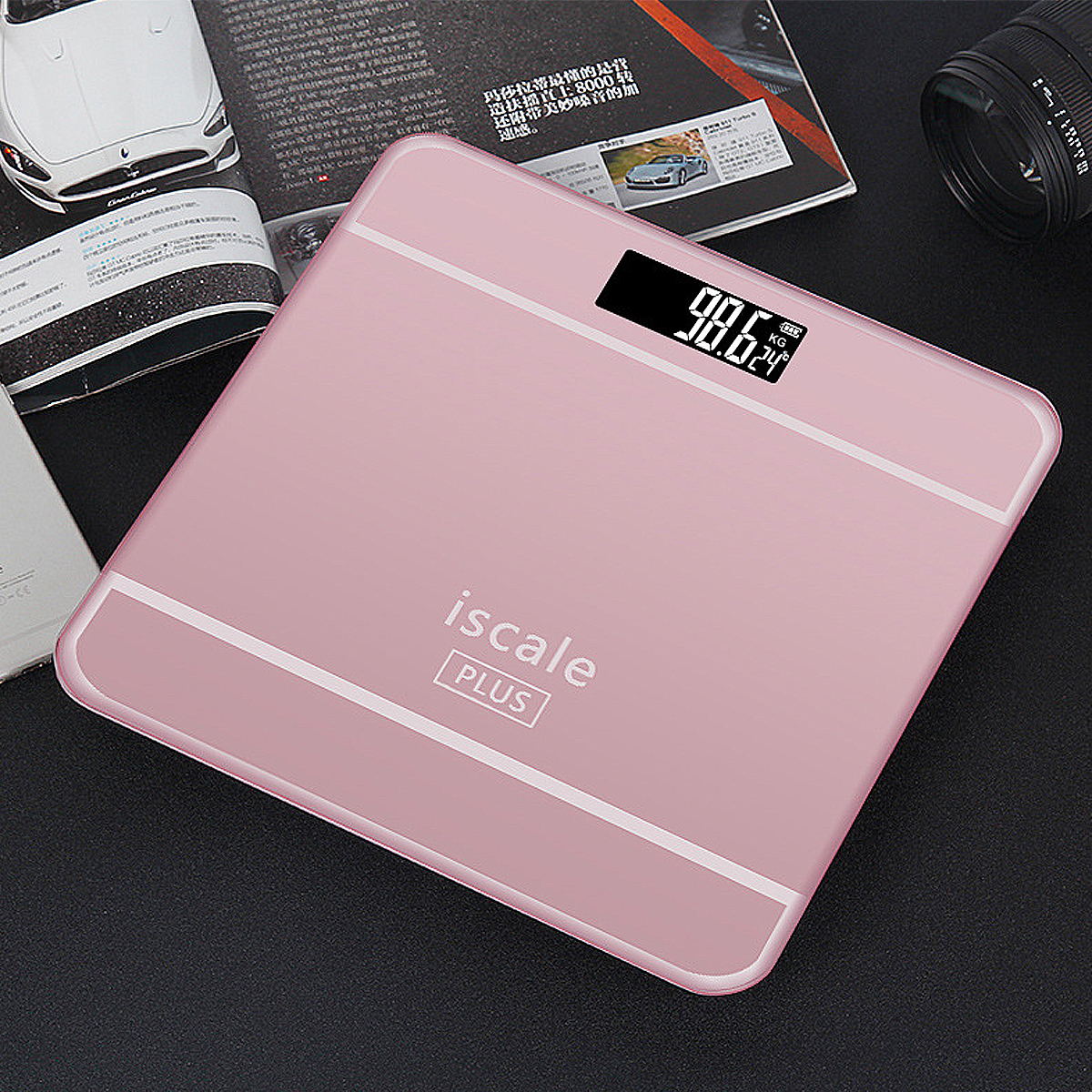 LCD Electronic Digital Tempered Glass 180kg Body Weight Scale