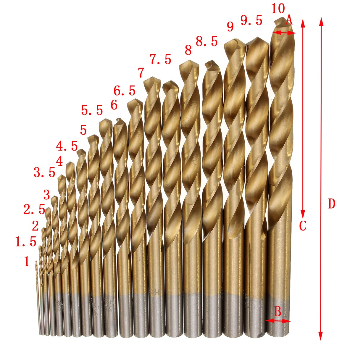 19pcs 1-10mm HSS Twist Drill Bit Set Straight Shank Twist Drill Bit 19pcs 1-10mm HSS Twist Drill Bit Set Straight Shank Twist Drill Bit