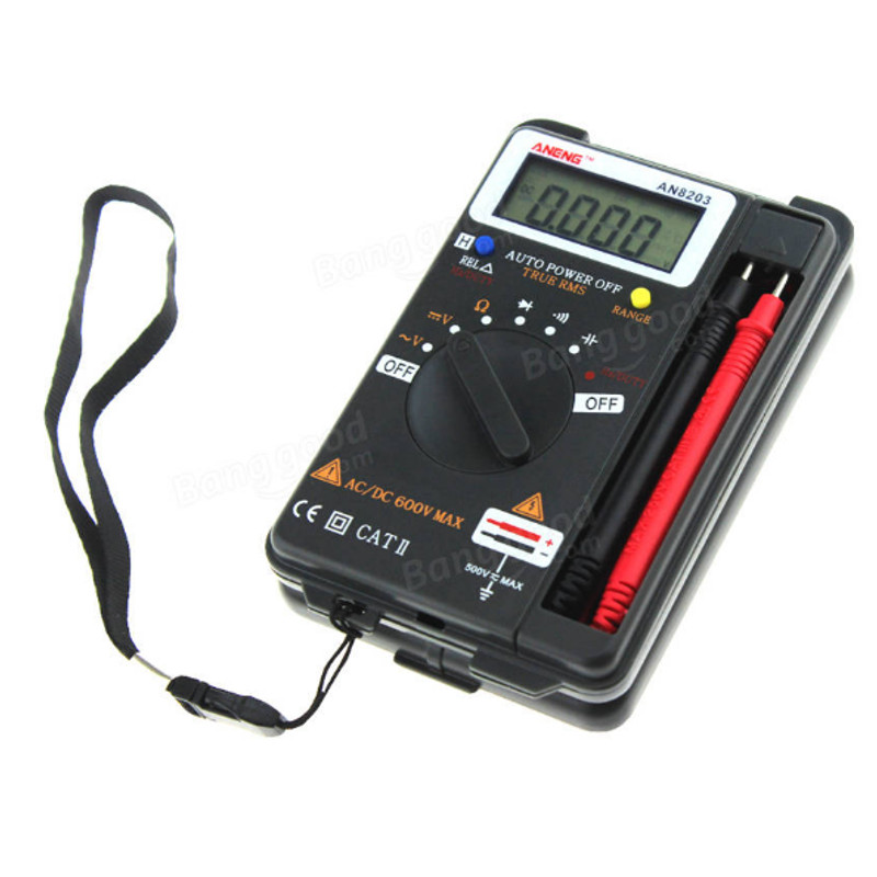 4000 Counts True RMS Mini Digital Multimeter Voltage Resistance Frequency