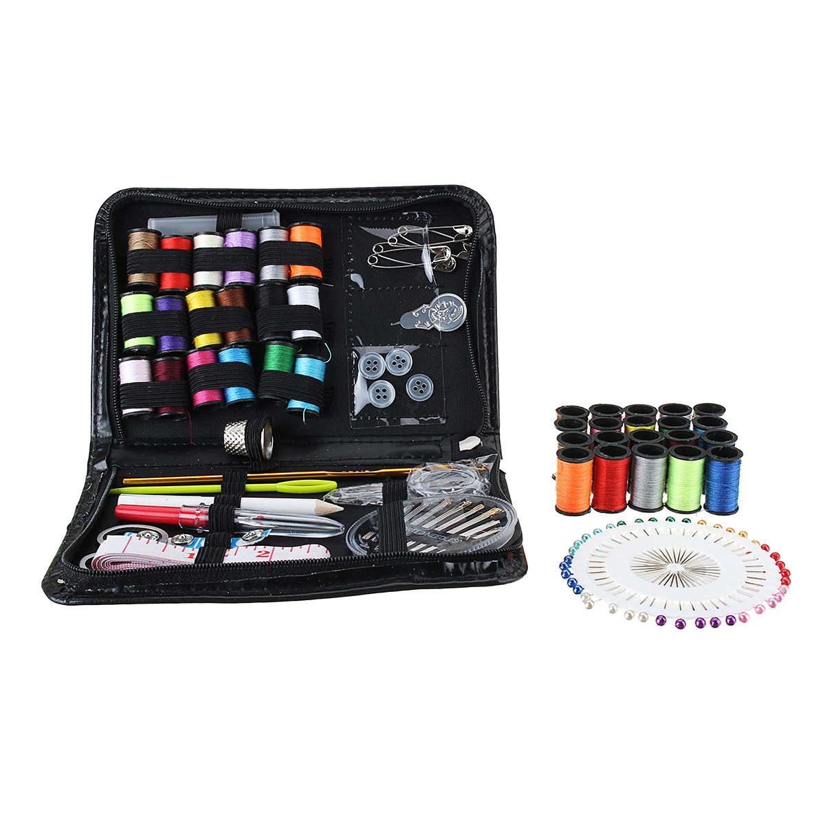 134Pcs Leather Craft Tool Kit Needle Sewing Tape Thread Stitching Travel Home