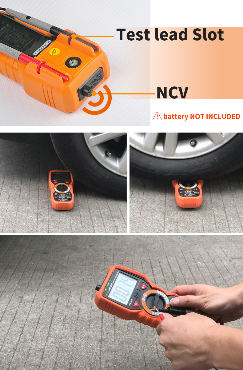 PEAKMETER PM18C Digital Multimeter Voltage Current Resistance Capacitance Frequency Temperature Tester ??/?H hFE NCV Live Line Tester