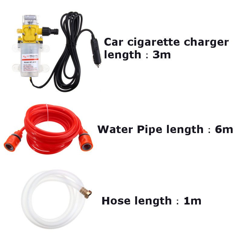 12V Portable 100W 160PSI High Pressure Electric Washer Wash Pump Set
