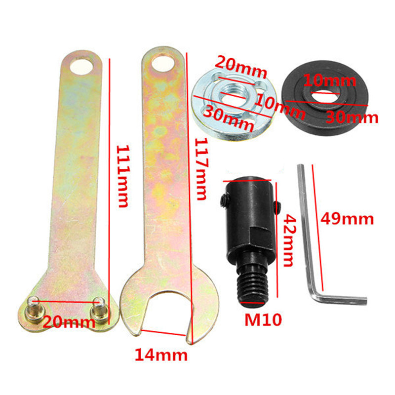 Drillpro 5/8/10/12mm Shank M10 Arbor Mandrel Cutting Tool Accessoriess Reverse Thread for Angle Grinder Drill Adapter