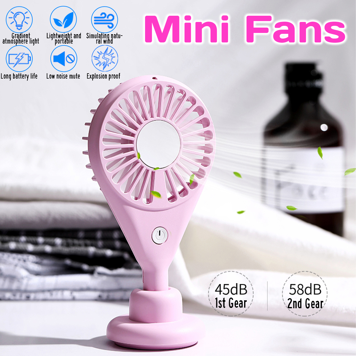 Portable Cooling Fan USB Small Fan Mini Handheld Fan