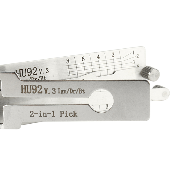 DANIU HU92 v.3 Ign/Dr/Bt 2 in 1 Car Door Lock Pick Decoder Unlock Tool Locksmith Tools