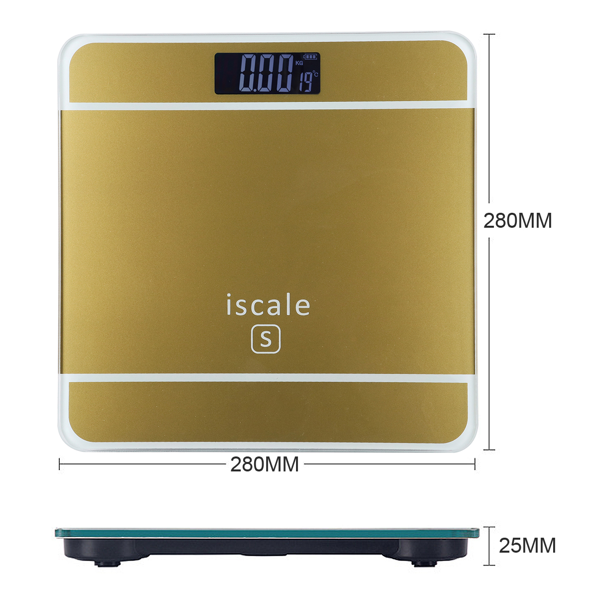 LCD Electronic Digital Tempered Glass 180kg Body Weight Scale