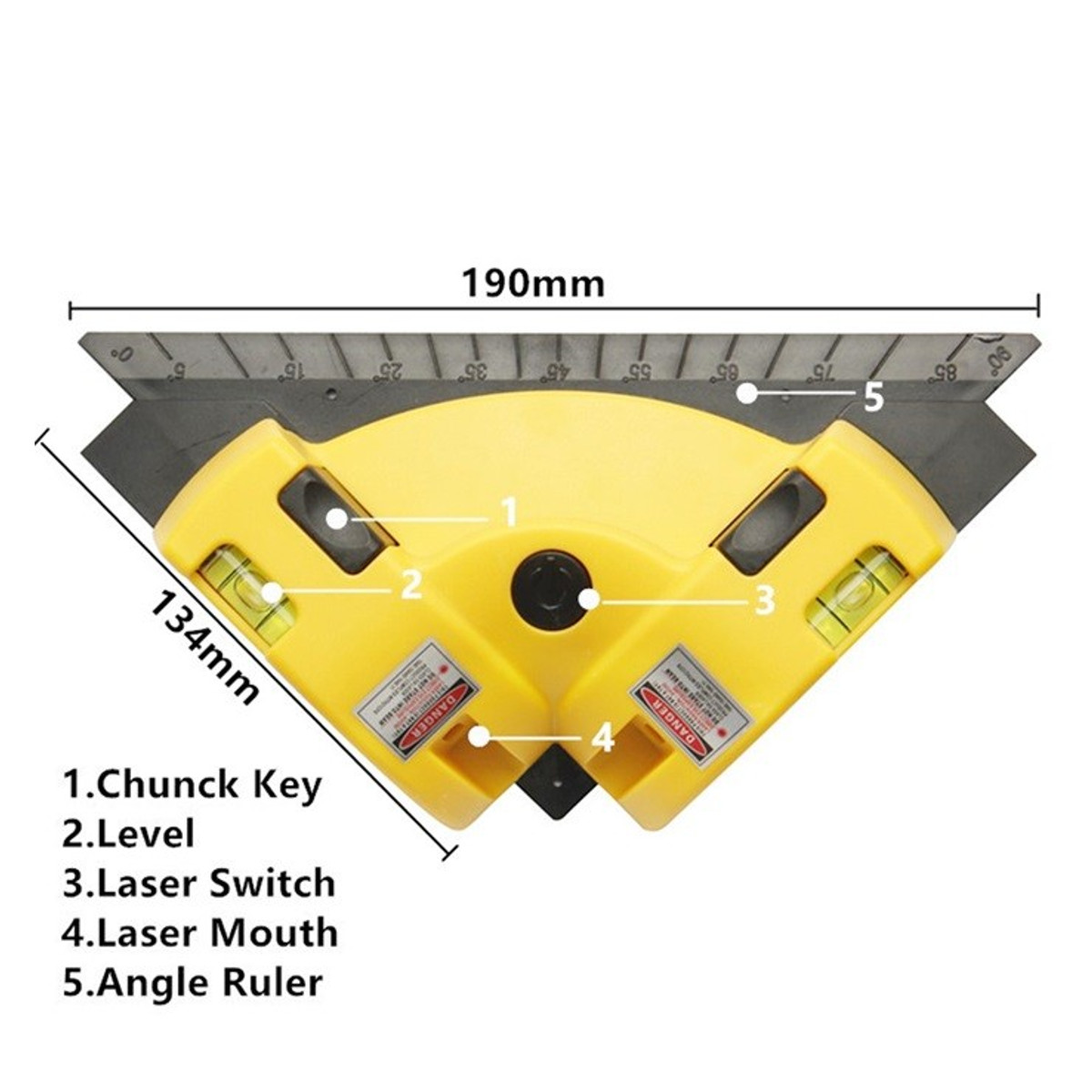 Right Angle 90 Degree Vertical Horizontal Laser Line Projection Square Level