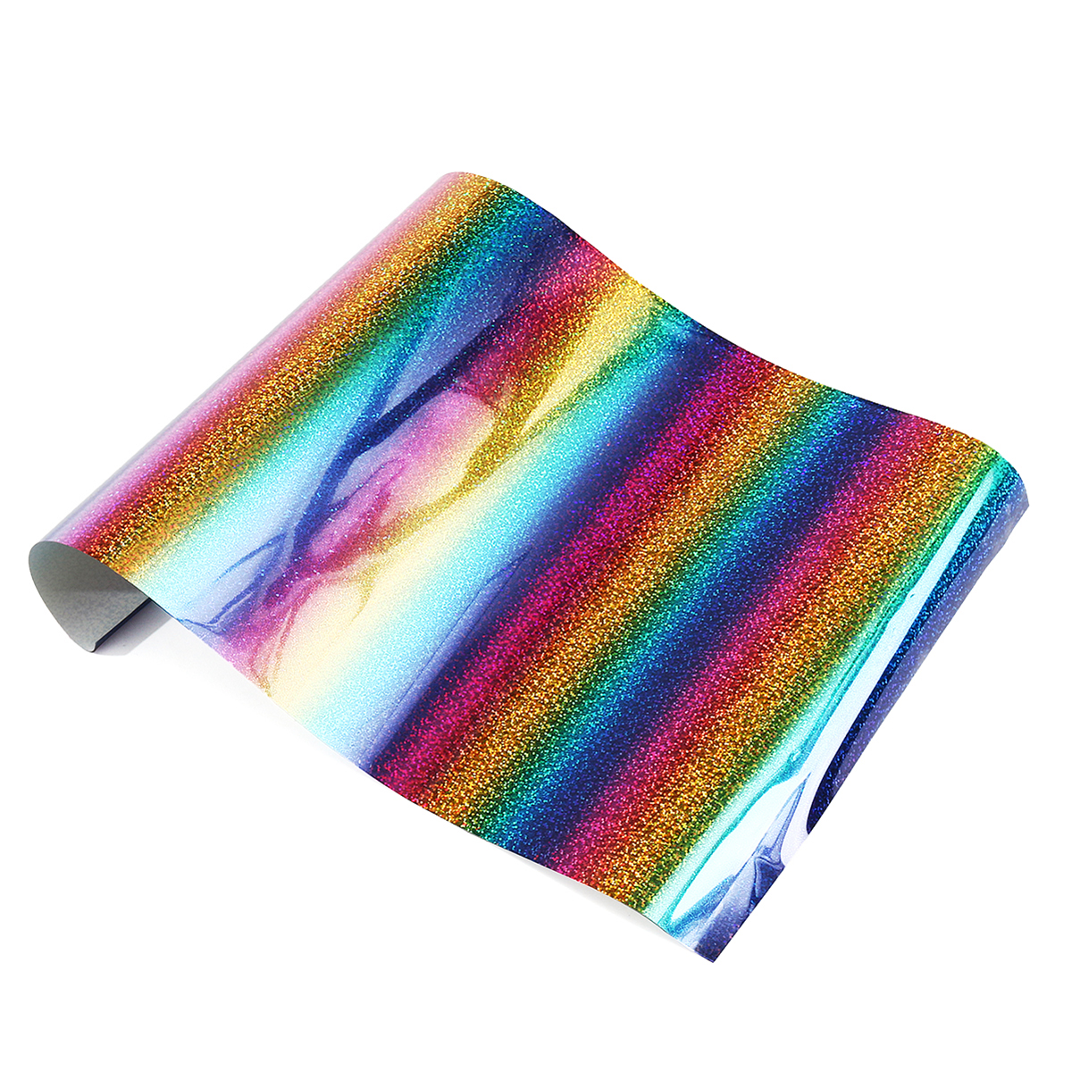 30/100cm Heat Transfer Vinyl Iron-on PU T-Shirt Garment Textile Press Film Rainbow