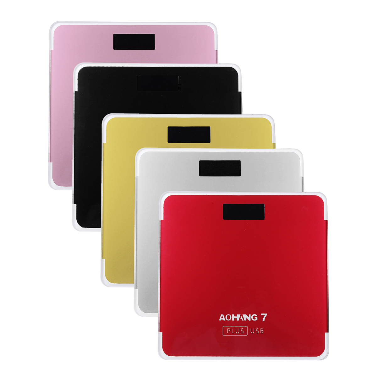 AOHANG 7 Plus USB Version 180kg LCD Electronic Digital Tempered Glass Body Weight Scale