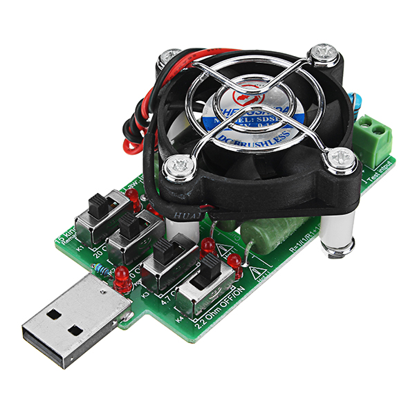 Adjustable 15 Kind Current USB Load Resistor Electronic Discharge Resistance Capacity Tester DC Voltmeter Energy Voltage Ammeter