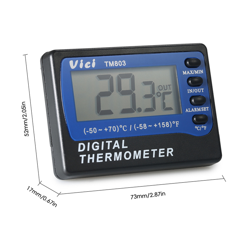 VICI TM803 Large LCD Display Fridge Refrigerator Freezer Thermometer -50~70?? Digital Alarm Temperature Meter ??/?H